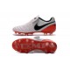 Chaussures de Football Cuir Kangourou Nike Tiempo Legend Vi FG - Blanc Rouge Noir