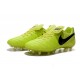 Chaussures de Football Cuir Kangourou Nike Tiempo Legend Vi FG - Volt Noir