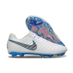 Nike Tiempo Legend 10 Elite FG Nouvelle Blanc Bleu Gris