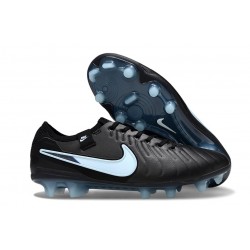 Nike Tiempo Legend 10 Elite FG Nouvelle Noir Bleu Givré