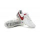 Nike Tiempo Legend 6 FG ACC - Cuir Homme Crampon Foot - Blanc Rouge