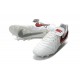 Nike Tiempo Legend 6 FG ACC - Cuir Homme Crampon Foot - Blanc Rouge