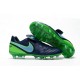 Nike Tiempo Legend 6 FG ACC - Cuir Homme Crampon Foot - Noir Vert