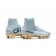 Chaussures Football Nouvelles Nike Mercurial Superfly V CR7 Vitórias FG ACC -Blanc Or