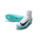 Chaussures Football Nouvelles Nike Mercurial Superfly V FG ACC -Blanc Bleu Noir