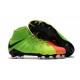 Chaussure de Football - Nike HyperVenom Phantom III FG Homme - Vert Orange Noir