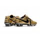 Chaussure Nike Tiempo Totti X Roma FG Cuir Kangourou -Or