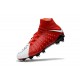 Chaussure de Football - Nike HyperVenom Phantom III FG Homme - Rouge Blanc