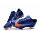 Crampons Football Nouvelles Nike Mercurial Vapor XI FG Bleu Orange 