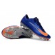 Crampons Football Nouvelles Nike Mercurial Vapor XI FG Bleu Orange 
