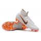 Nike Mercurial Superfly VI FG Crampons de Football - Blanc Orange