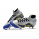 Nike Mercurial Superfly VI FG Crampons de Football - Argent Bleu Jaune
