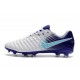 Nike Tiempo Legend VII FG Cuir Crampons de Football - Blanc Violet
