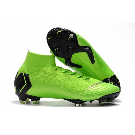 Nike Mercurial Superfly VI Elite FG Crampons de Foot - Vert Noir