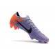 Nike Mercurial Vapor 12 Elite FG Crampons de Football Violet Orange Noir