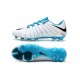 Nike Hypervenom Phantom III FG Crampons Foot - Blanc Bleu