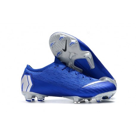 Crampons Nouvel Nike Mercurial Vapor 12 Elite FG - Bleu Argent