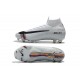 Crampons de Football Nike Mercurial Superfly VI Elite FG - Blanc Argente Noir
