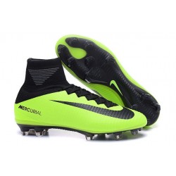 Chaussures de Foot Nike Mercurial Superfly V FG ACC Homme Vert Noir