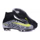 Chaussure de Football à Crampons - Nike Mercurial Superfly V FG - Blanc Noir Jaune