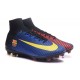 Chaussures Football Nouvelles Nike Mercurial Superfly V FG ACC - Barcelona FC Bleu
