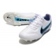 Crampons de Foot Nike Tiempo Legend 9 Elite FG Blanc Bleu