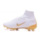 Chaussures Football Nouvelles Nike Mercurial Superfly V FG ACC - Real Madrid FC Blanc Or